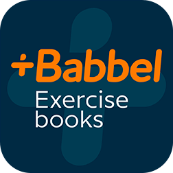 Logo do app Babbel Exercise Books.