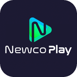 Logo escrito Newco Play com simbolo de "play" com N dentro.