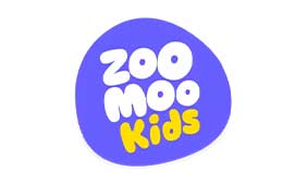 Logo do canal ZooMoo Kids.