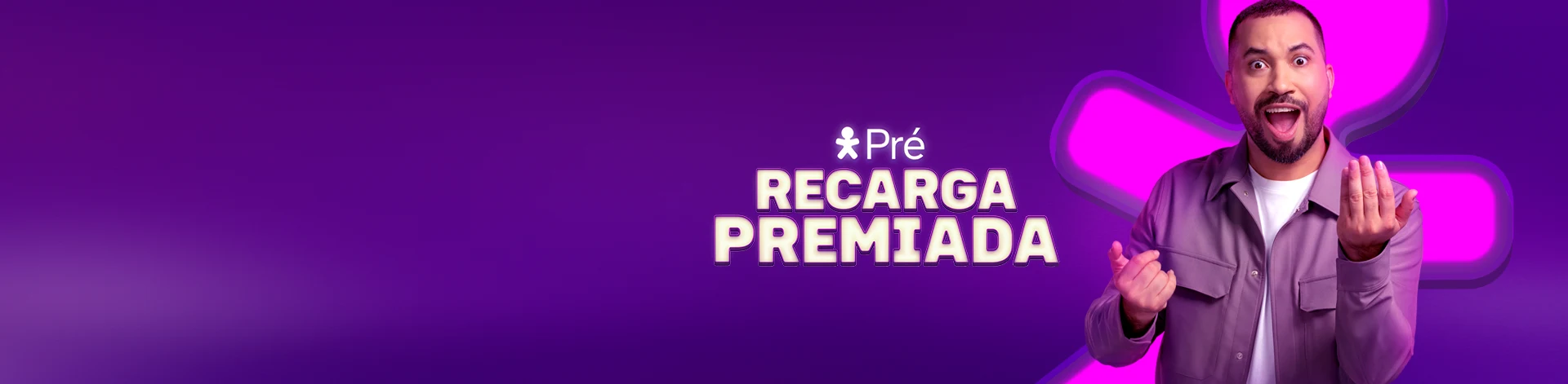 Imagem de um homem sorrindo, em uma posição convidativa, chamando o telespectador.